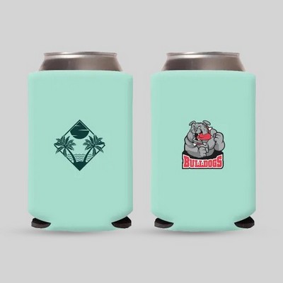 Foam Can Coolers - Full Color Print with Solid Color Background
